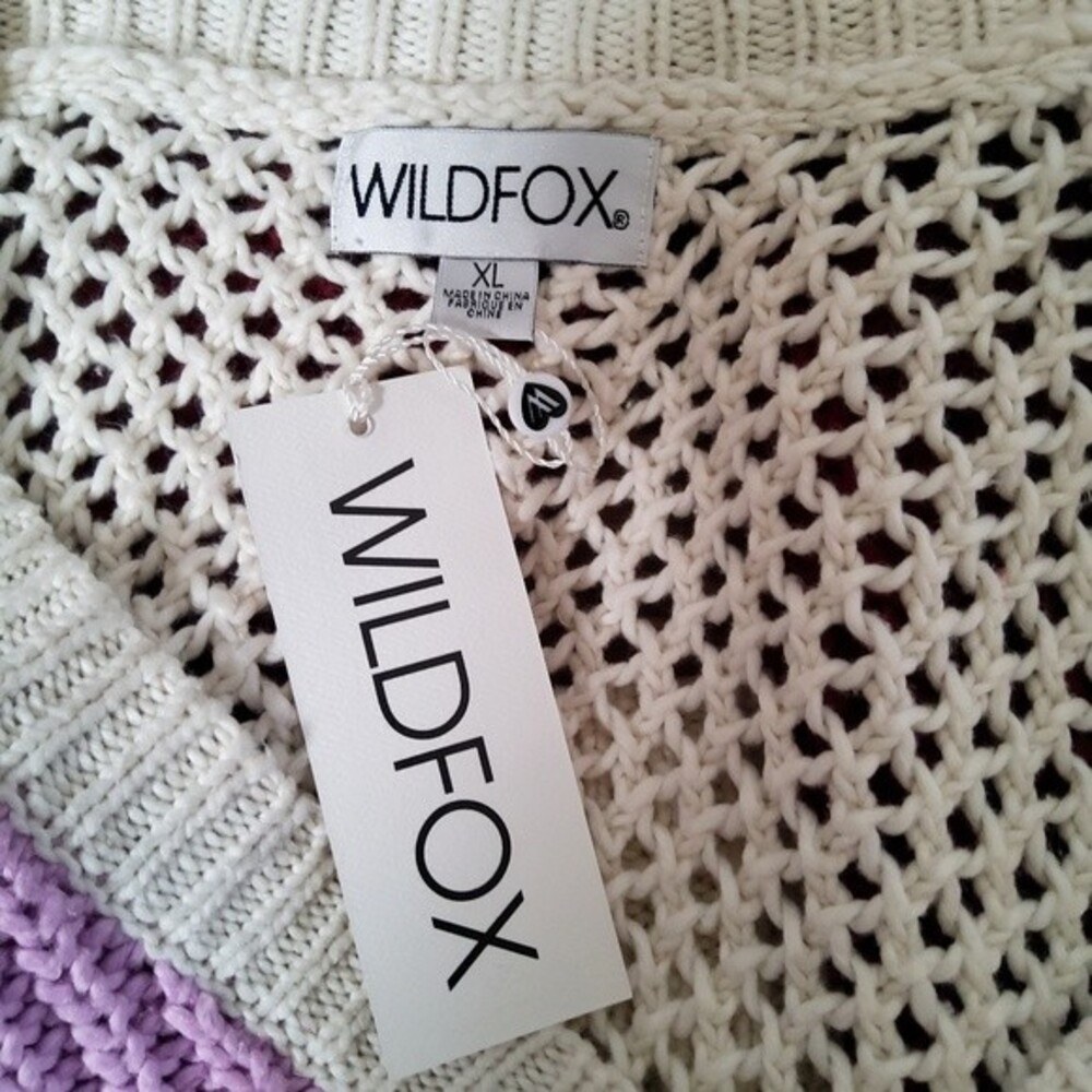 Wildfox Chrochet Pullover Sweater XL - Picture 4 of 7